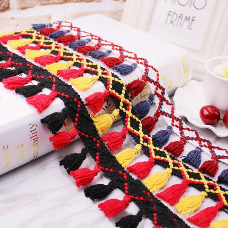 Home Ec Textiles - 1 야드/로트 술 프린지 트림 패브릭