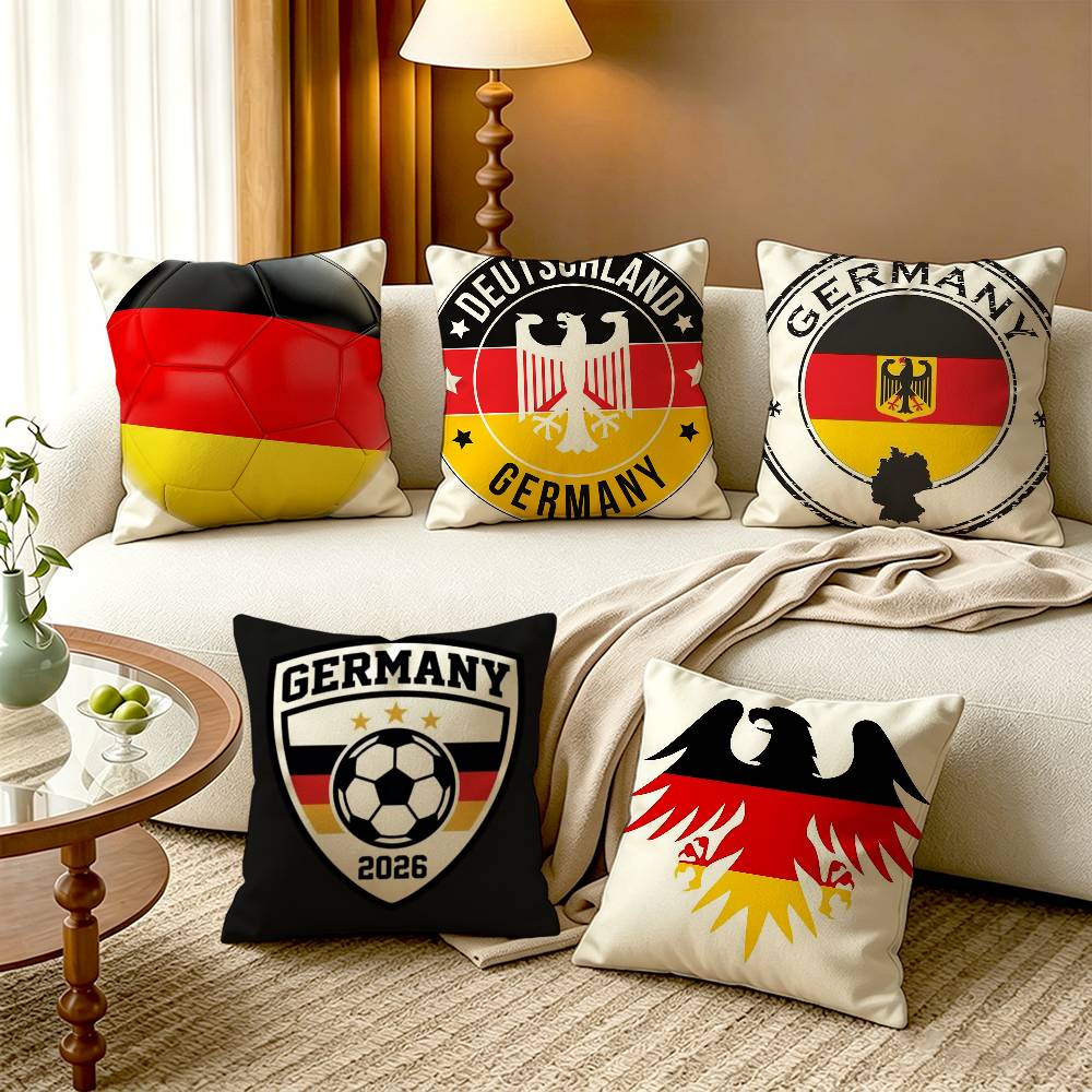 Home Textiles Germany - G-독일 F-플래그 코튼 린넨 사각 베개