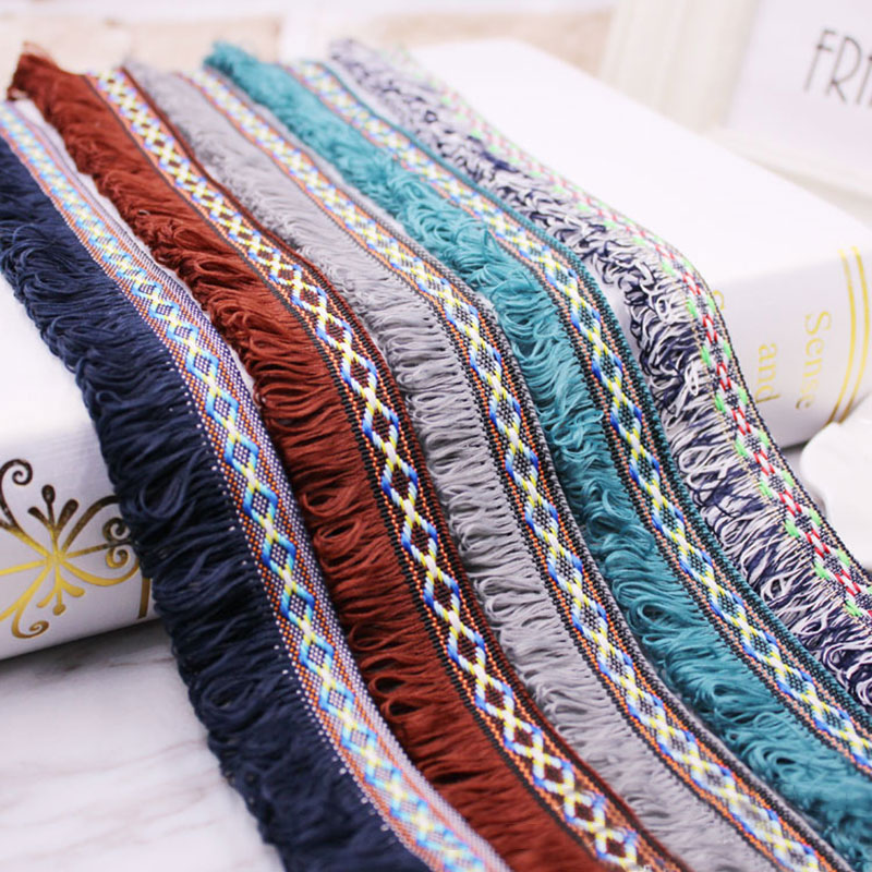 Home Ec Textiles - 2 야드/많은 술 프린지 트림 패브릭