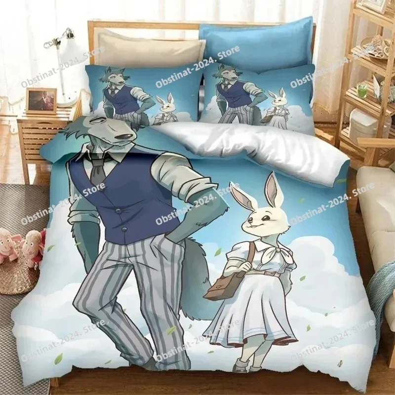Home Textiles Super Soft - 애니메이션 BEASTARS 침구 세트 프린트 침대