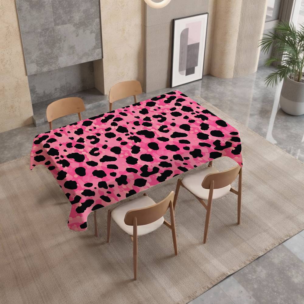 핑크 패션 레오파드 인쇄 패턴 테이블 천 얼룩 방지 장 - Home Textiles Classic Fashion 리뷰 및 가격