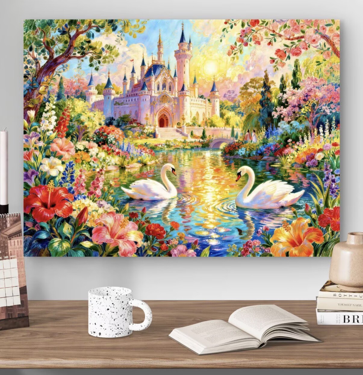 9CT 14ct 스완스 캐슬 프린트 키트 크로스 스티치 - Home Textiles Discount 리뷰 및 가격