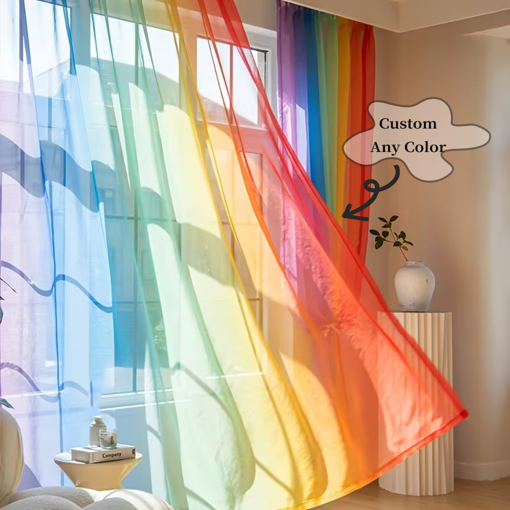맞춤형 2D 플랫 2피스 시어 커튼, 원하는 디자인/이 - Home Textiles & Decorations 리뷰 및 가격