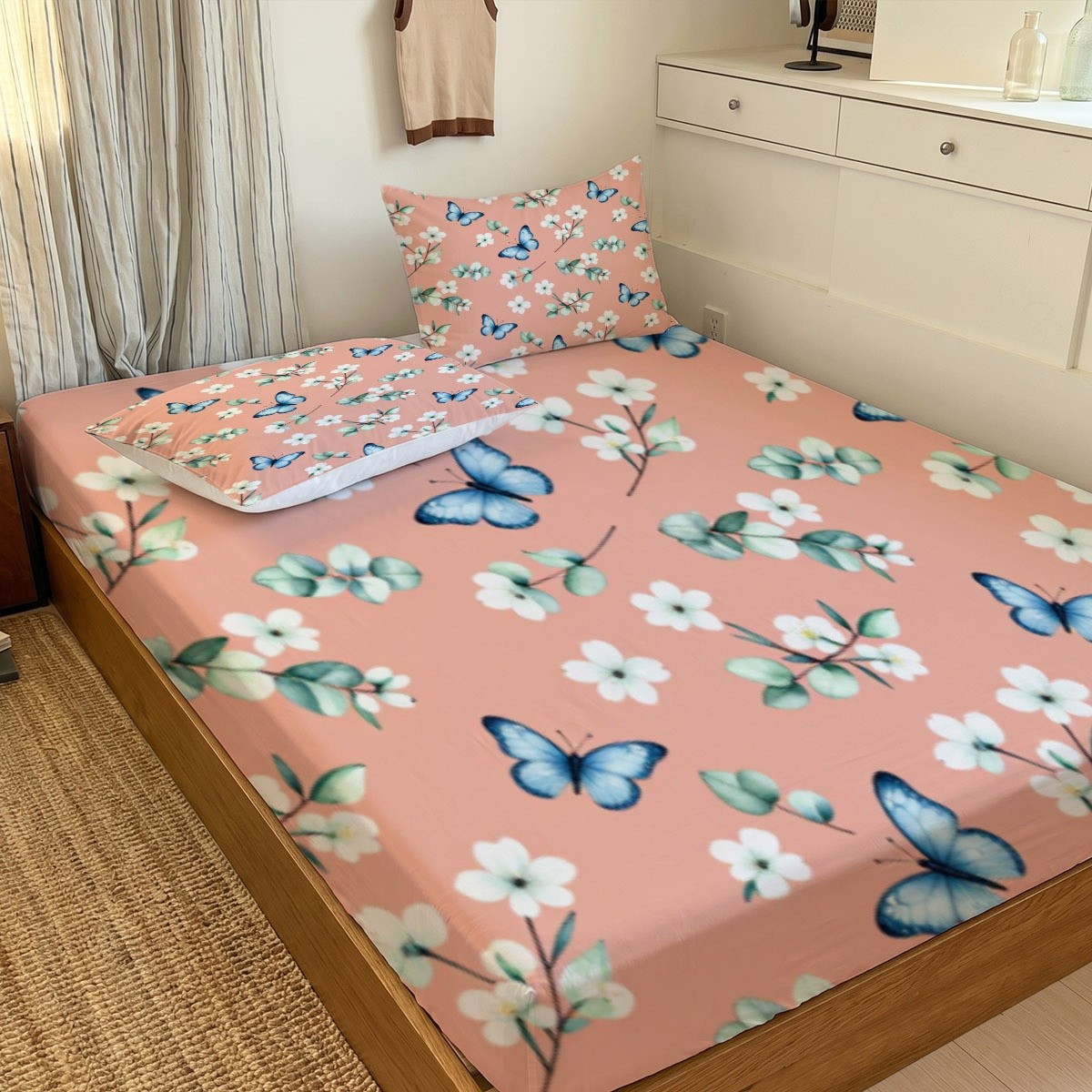 마법의 보름달 사슴뿔 숲 프린트 침구 세트, 다양한 사 - Fitted Sheet Deep 리뷰 및 가격