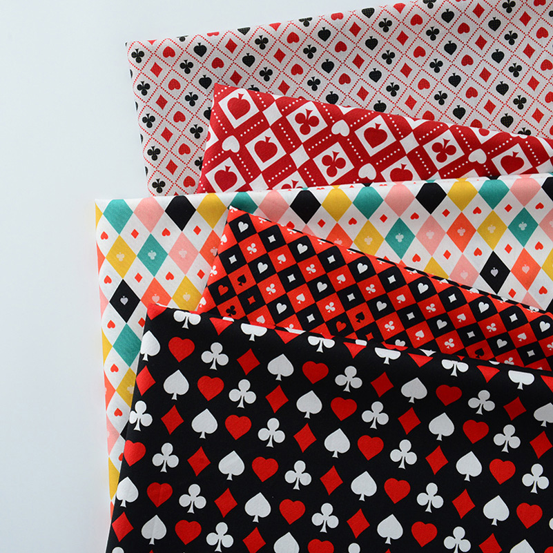 Ins 포커 요소 코튼 디지털 인쇄 직물 바느질 수제  - Home Textiles Discount 리뷰 및 가격