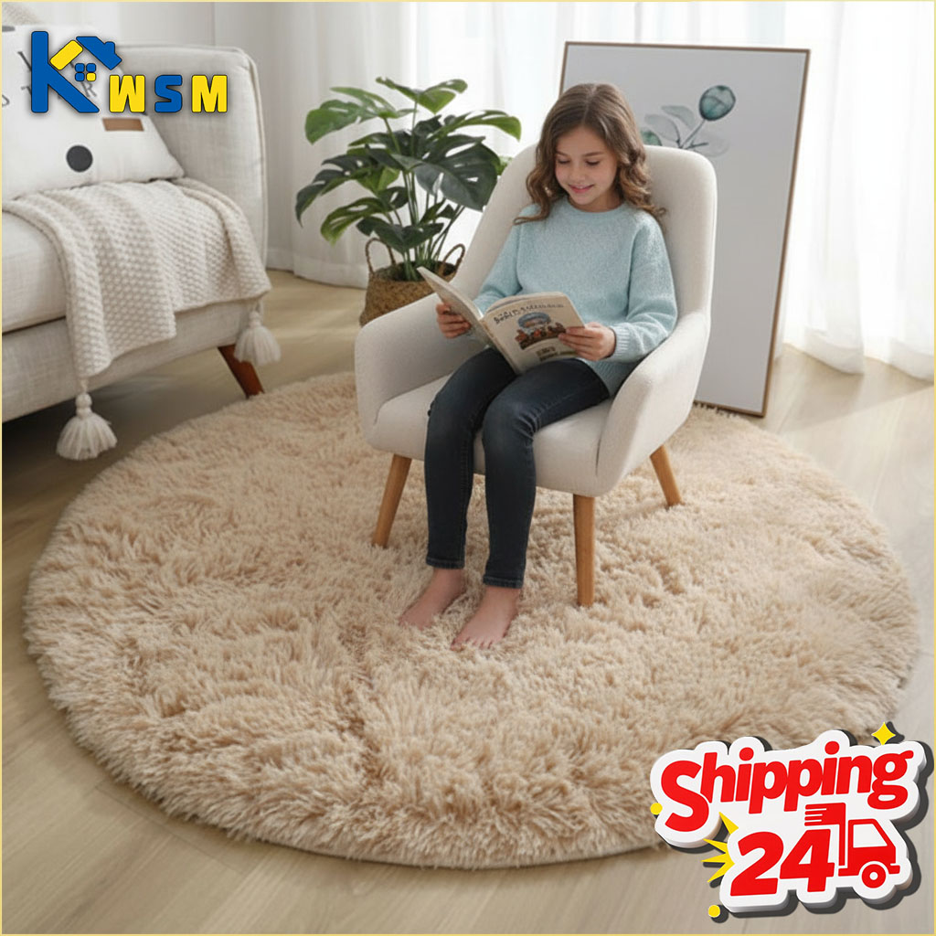 슈퍼 소프트 플러피 라운드 러그 플러시 카펫 거실 장식 - Home Textiles Super Soft 리뷰 및 가격