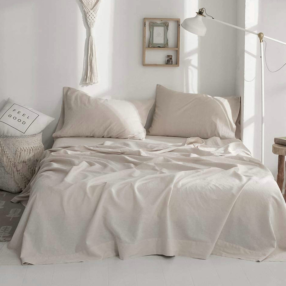 100% 린넨 소프트 침대 시트, 퀸 사이즈 시트 세트 - Fitted Sheet Deep 리뷰 및 가격