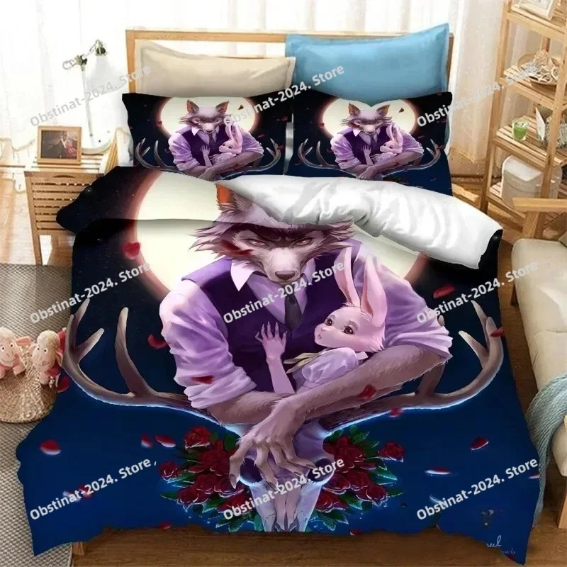 애니메이션 BEASTARS 침구 세트 프린트 침대 세트 - Home Textiles Super Soft 리뷰 및 가격