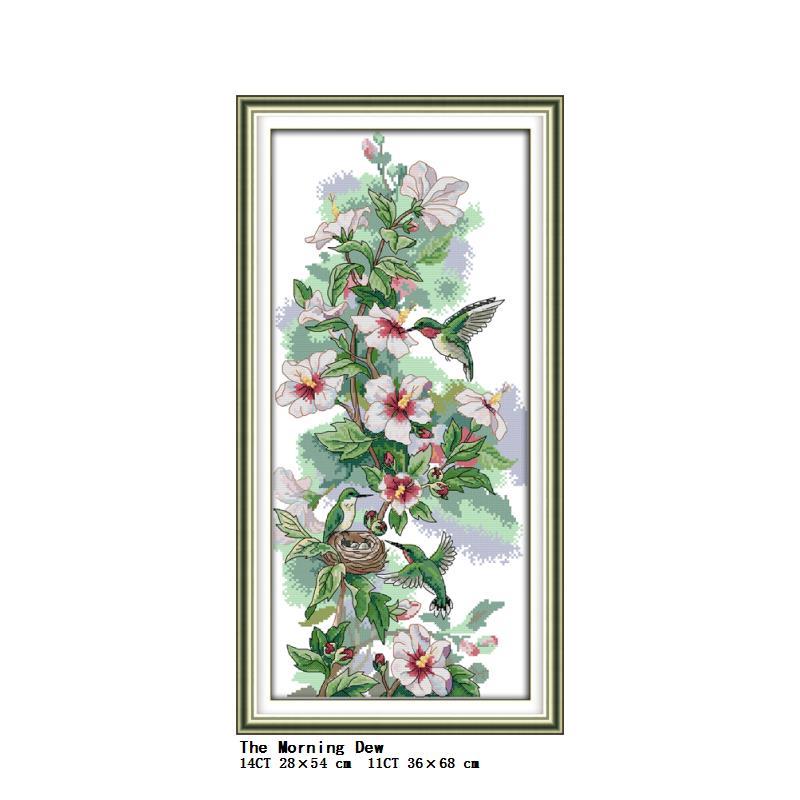 스탬프드 크로스 스티치 키트 DIY 꽃무늬 시리즈 14 - Home Textiles Discount 리뷰 및 가격