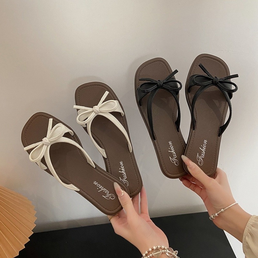 1켤레 부드러운 밑창 플랫 샌들 미끄럼 방지 오픈토 여 - Home Textiles Discount 리뷰 및 가격