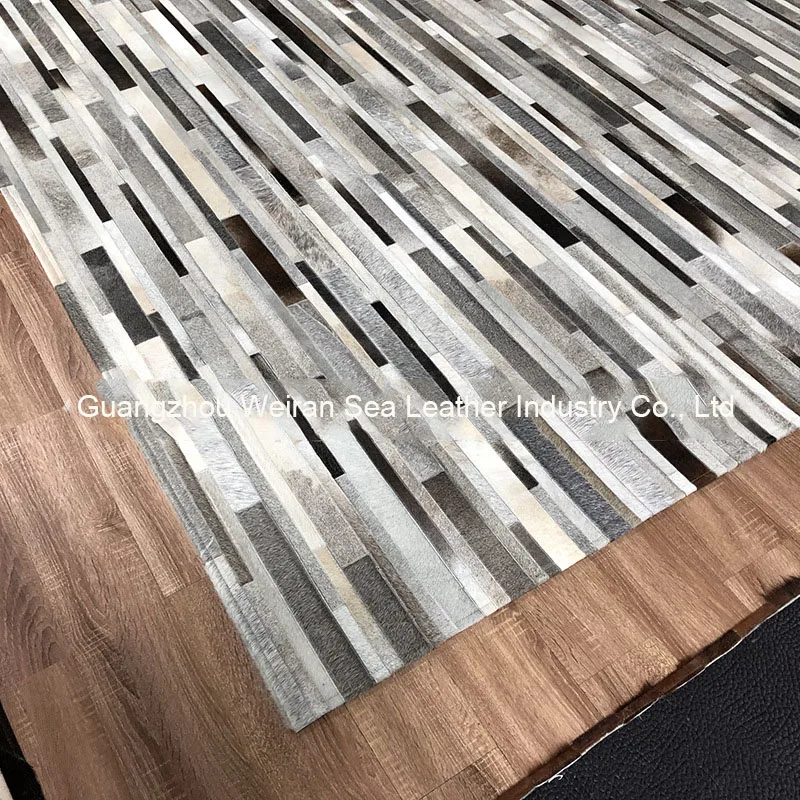 수입 천연 소가죽 패치워크 그레이 카펫 (침실 및 거실 - Home Textiles Importers In Usa 리뷰 및 가격