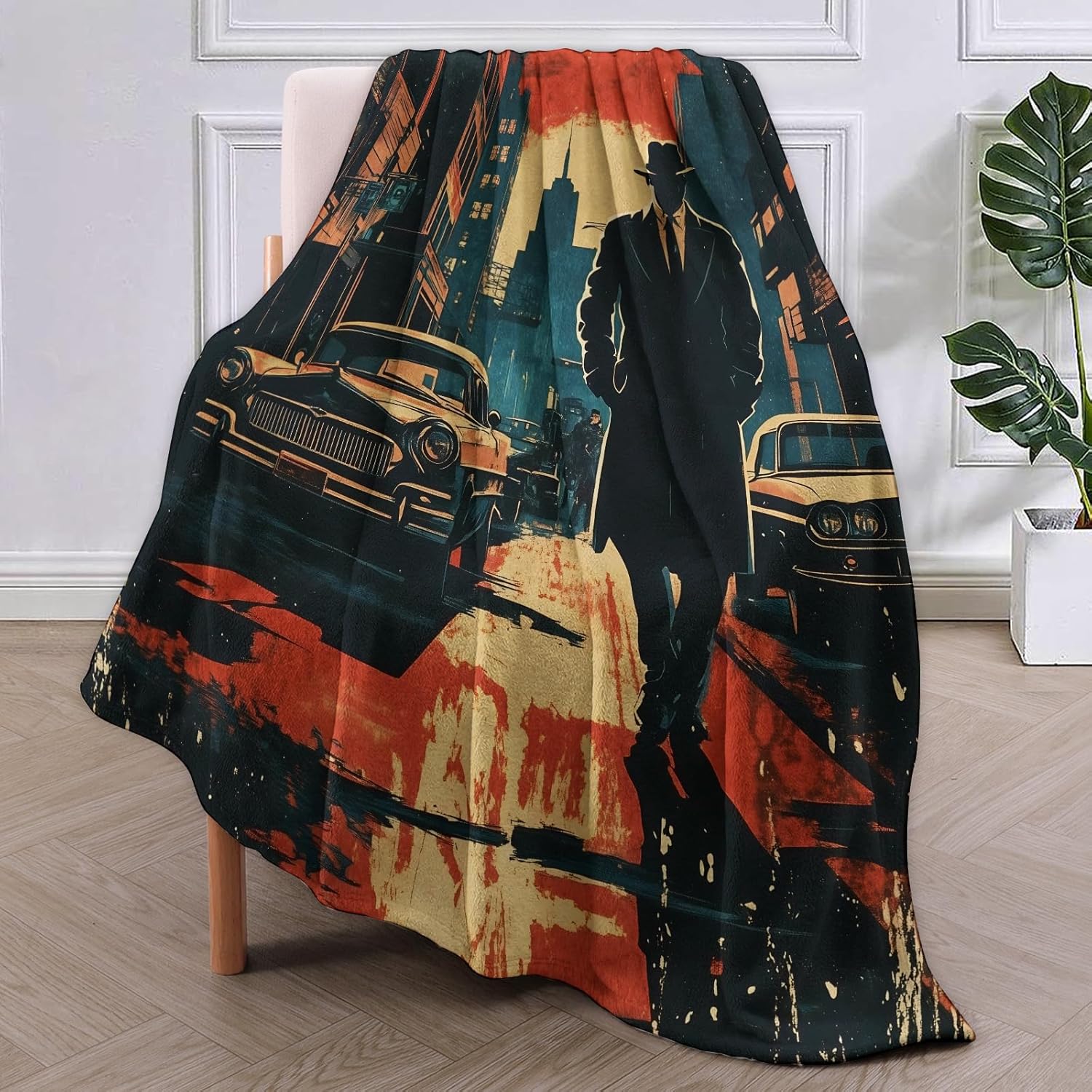 노아르 탐정 담요 여성용 선물, 범죄 플란넬 담요, 부 - Home Textiles & Decorations 리뷰 및 가격